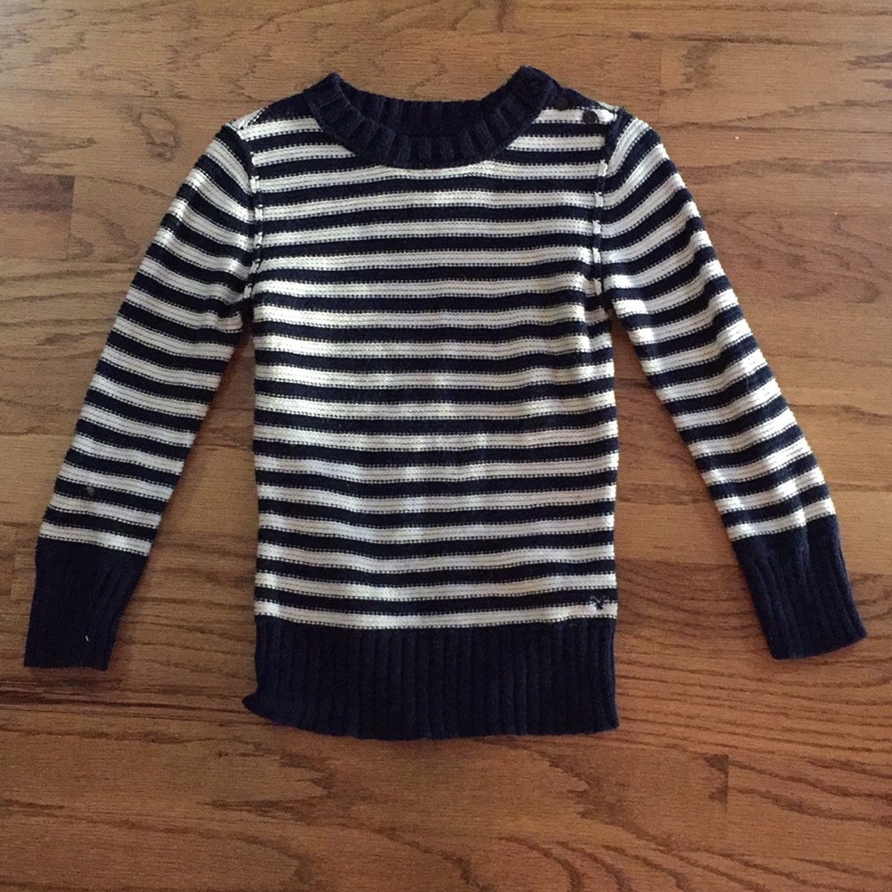American eagle striped 3/4 sleeve sweater, Small